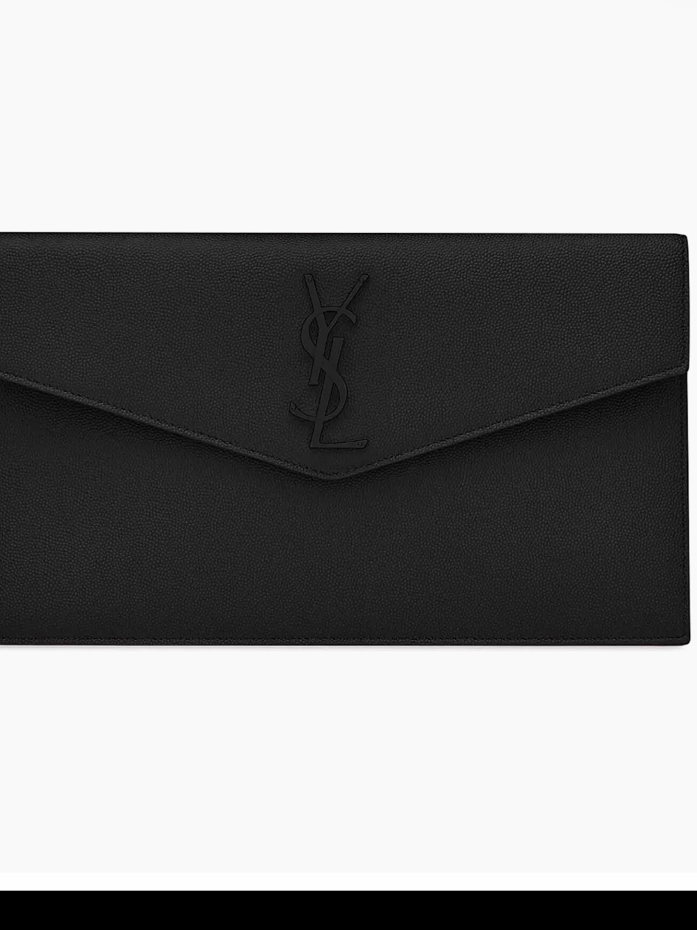Saint Laurent Black YSL Envelope Clutch